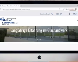 Screenshot: Webseite Glas Lehmann