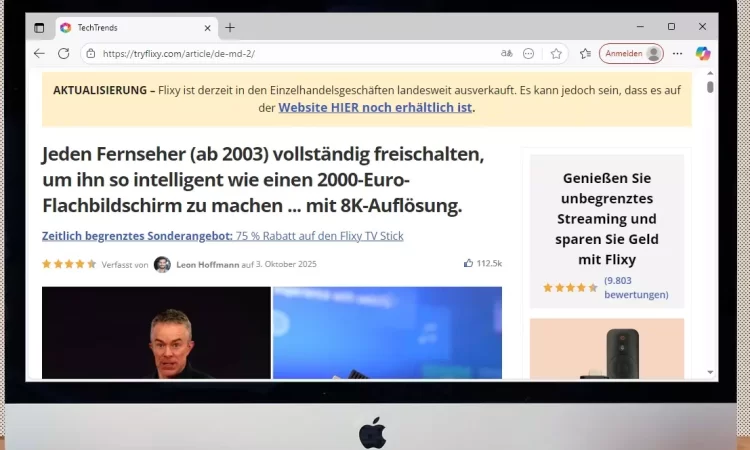 Beitragsbild:Screenshot tryflixy.com